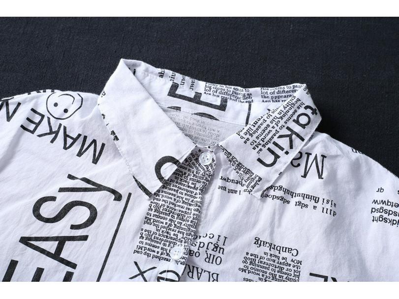 Cardigan de damă de lungime medie: Design Literar la Modă, Imprimeu cu Litere, Croială Largă, Protecție Solară Versatilă.