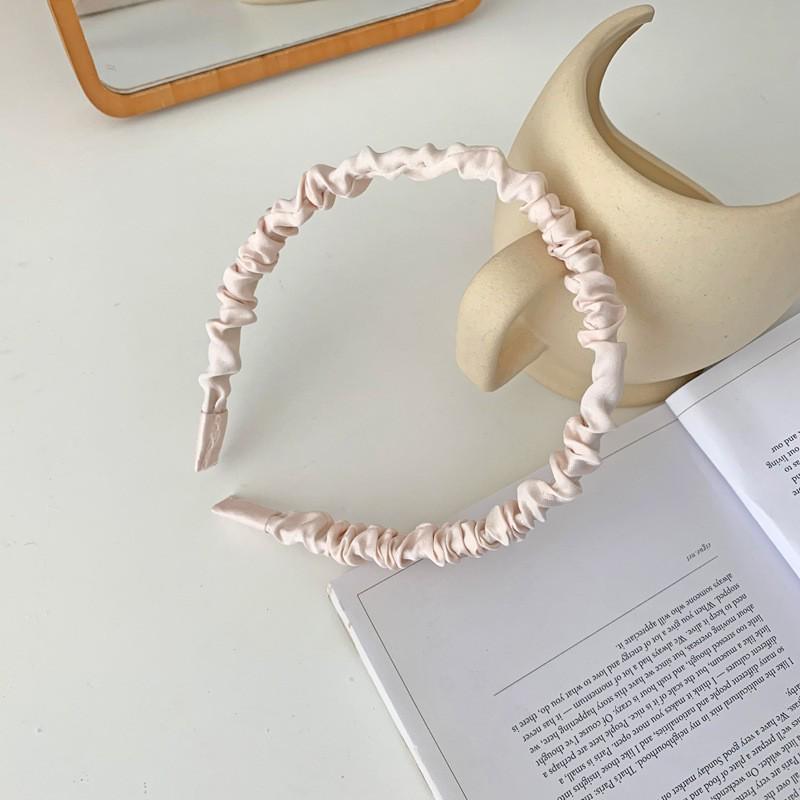 French Retro High Crown Wide-Brimmed Plush Headband for Face Washing and Outings