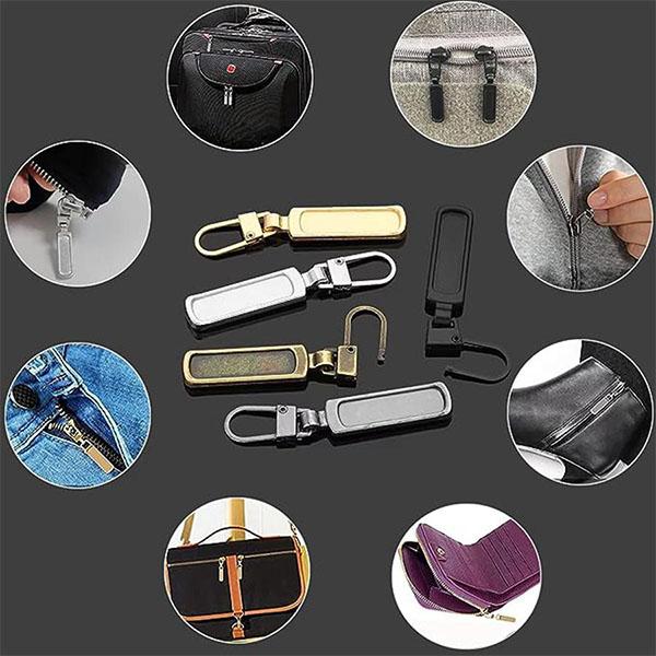 5 Pcs Zipper Slider Puller Universal Replacement Zipper Puller Instant Zipper Repair Kit for Broken Buckle DIY Craft Sewing Accessoriy