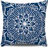 Blue and White Patterned Pillow Covers Set for Home Decor ,,sofa and chair cushion covers, home bedroom room decoration