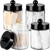 Badezimmer-Waschtisch-Aufbewahrungs-Organizer-Set -- Bauernhaus-Dekor Q-Tip-Halter für Wattestäbchen, Make-up-Schwämme, Zahnseidenhalter, Büroklammern