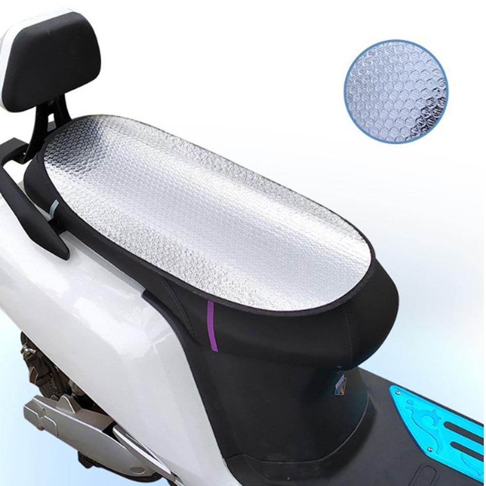Aluminum Film Seat Cover Easy To Install Motorcycle Seat Cover Silver