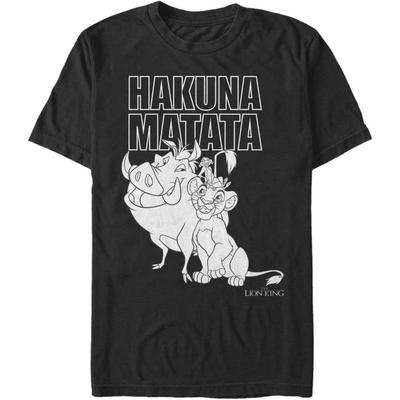 T-shirt Graphique Monochrome Hakuna Matata Le Roi Lion pour Homme DisneyShirt