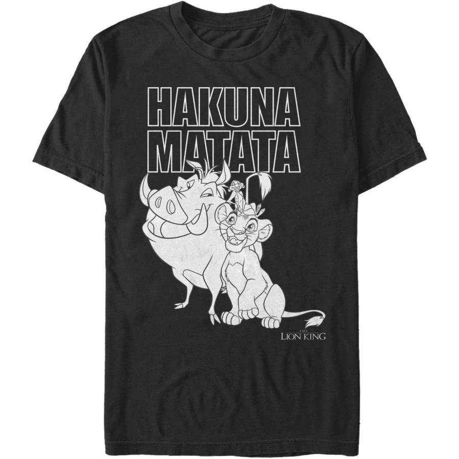 Мужская футболка Disney Король Лев Монохромная Графическая Hakuna Matata S