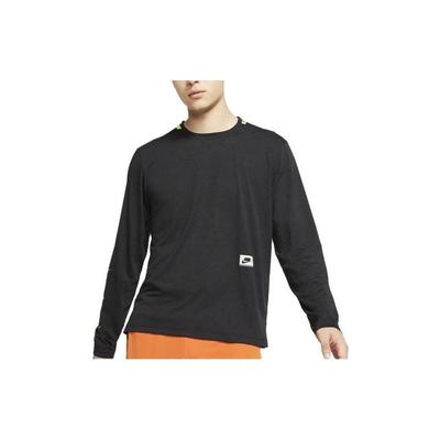 T-shirt à manches longues et col rond avec écusson logo pour homme Hauts Noir BV4539-010