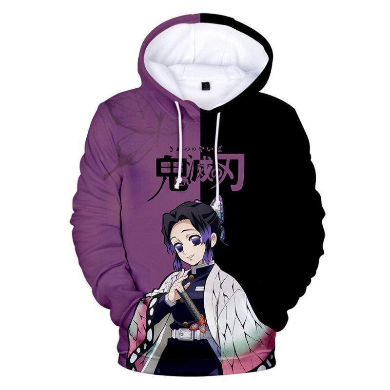 Unisex Anime-Inspired 3D Digital Print Hooded Sweatshirt Loose Fit Casual Streetwear
