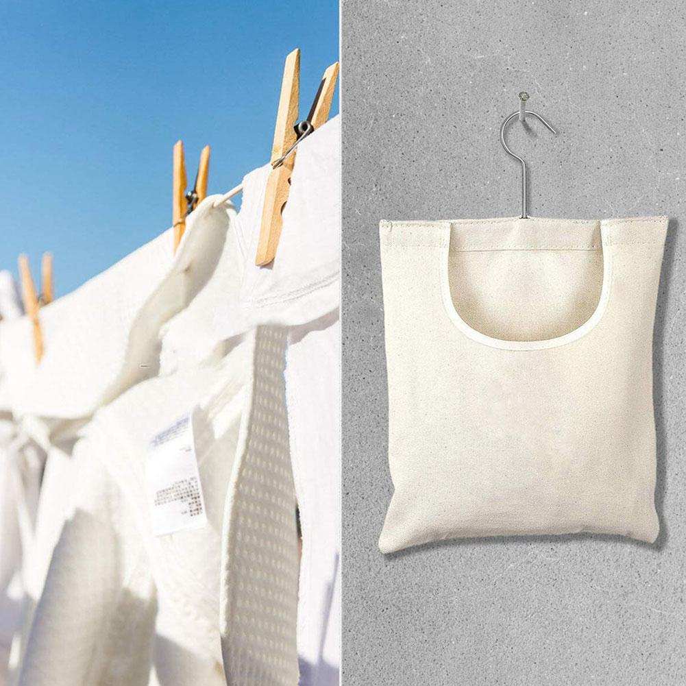 Clothes Drying Storage Bag Canvas Clothes Pin Storage Bag Clothespin Holder Bag Washable Hanging Laundry Clothes Pin Organizer
