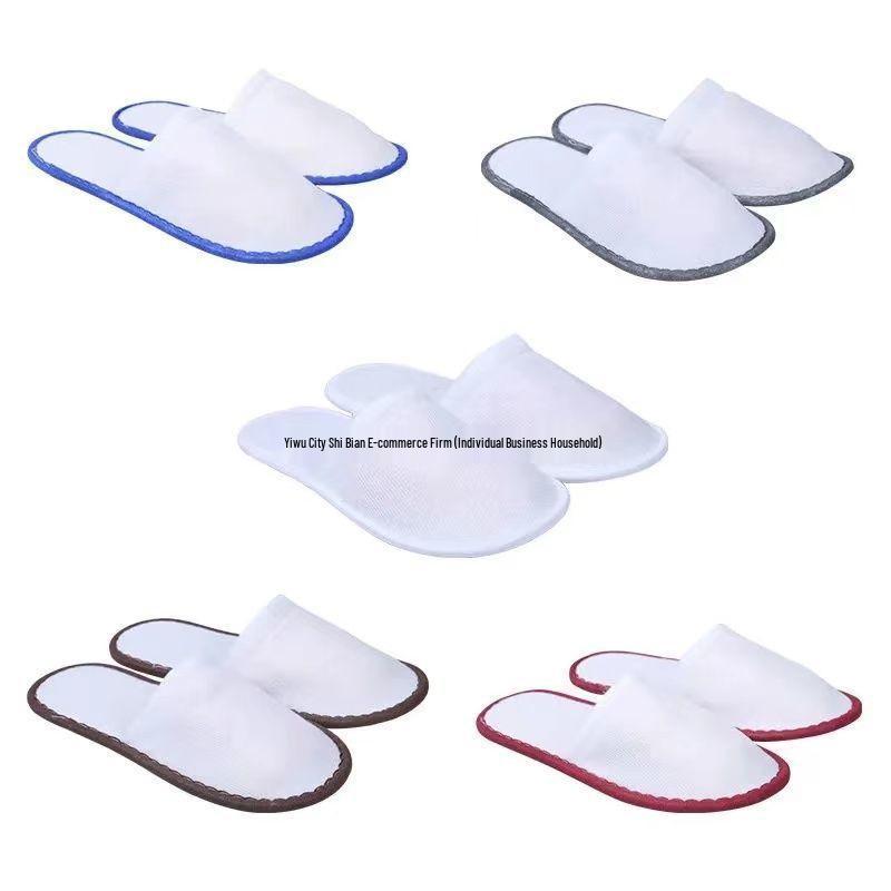 Customizable Gold-Edge Disposable Slippers for Hotels & Travel
