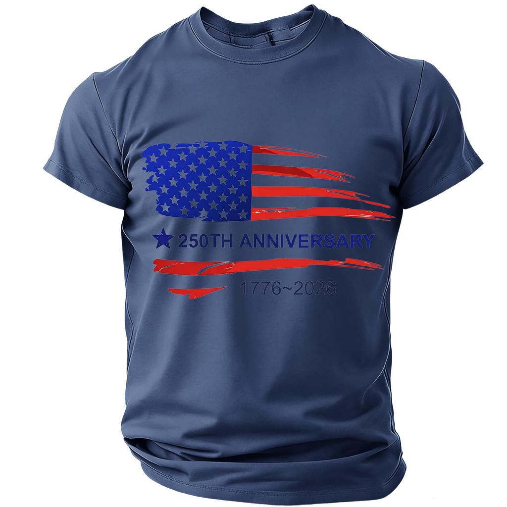 Men's Casual Round Neck Short Sleeve T-Shirt
