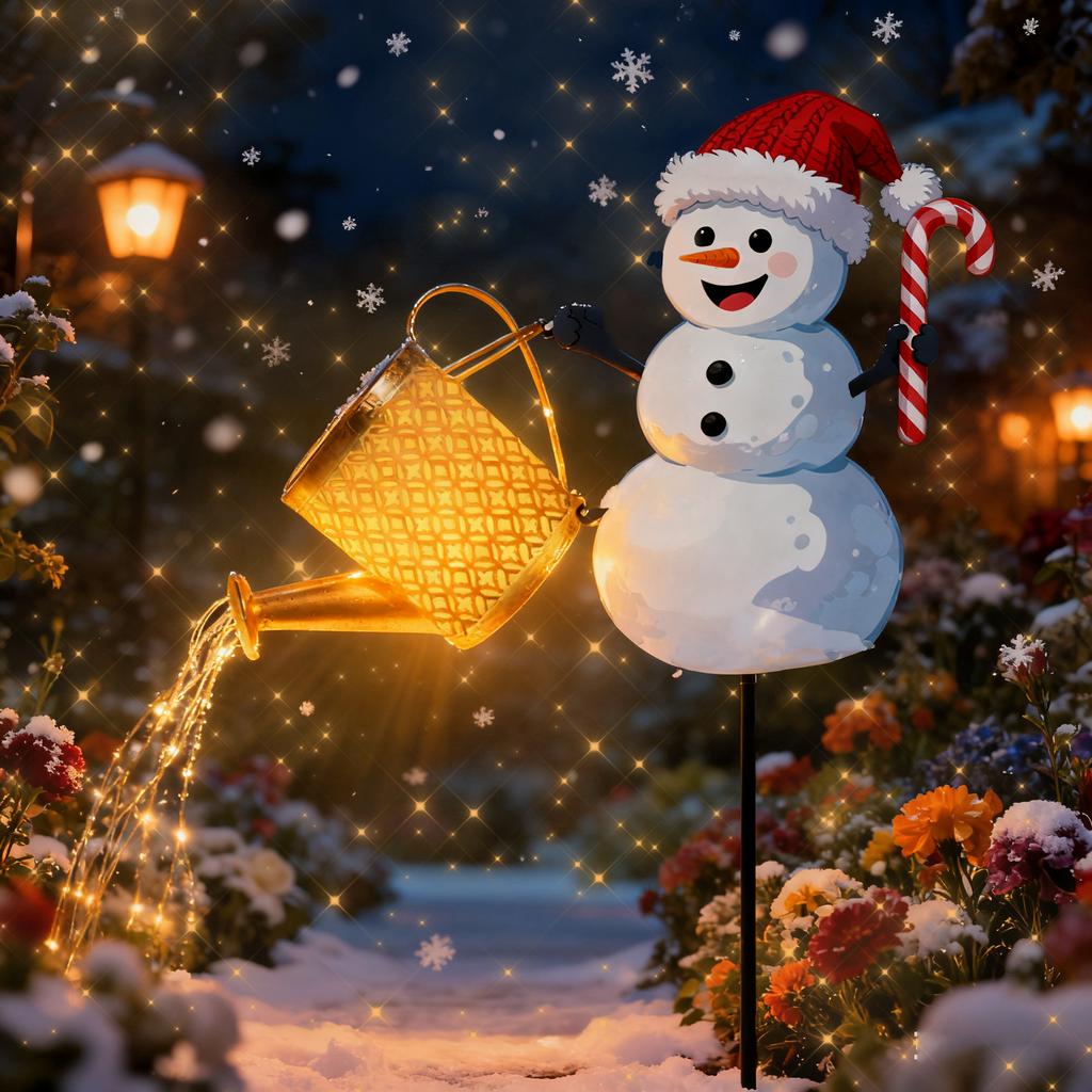 Lampă Cascadă Moș Crăciun cu Energie Solară Decor Grădină Exterior Decorațiune Metalică Iluminare Automată pe Timp de Noapte Tematică de Crăciun