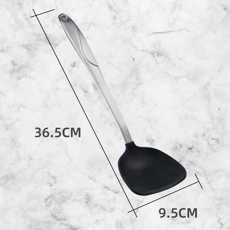 ZISIZ Stainless Steel Silicone Stir-Fry Spatula