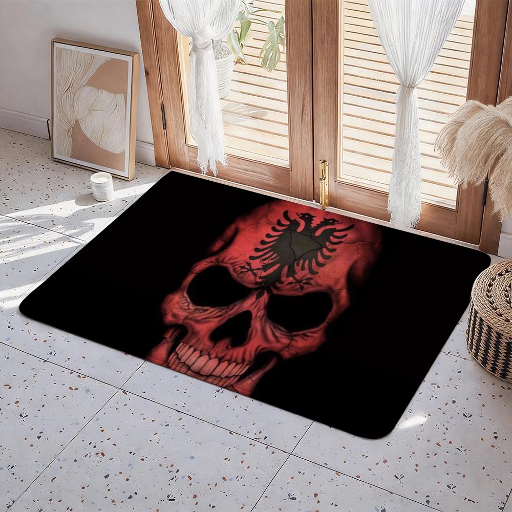 Country A Albania Floor Mat Eco  Flannel Doormat Non Slip Odorless Indoor Floor Rug Soft Short Plush Home Mat