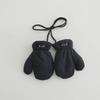 1 Pair Solid Color Kid Gloves Winter Warm Full Cover Glove Trendy Children's Gloves  For Boys Girls