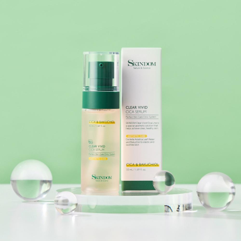 Скиндом Очищающая и восстанавливающая сыворотка с центеллой Clear Vivid Cica Serum 50 мл NONE