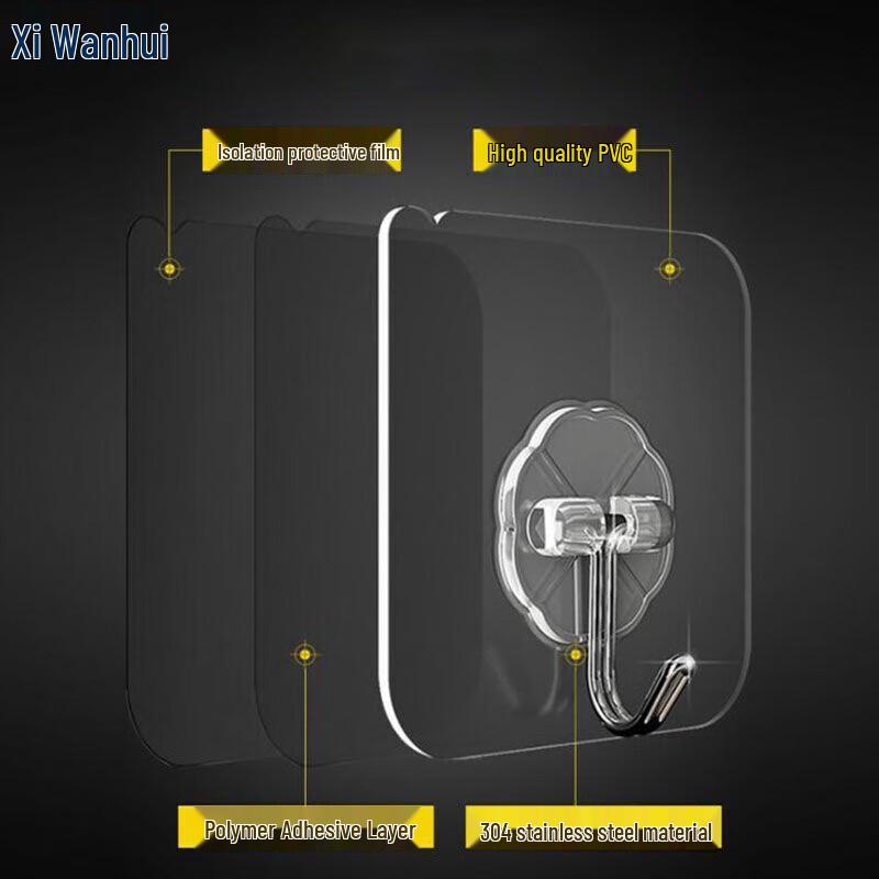 Transparent Seamless Adhesive Hooks