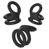 Silikonowy Potrójny Pierścień Bondage & Masażu - Unisex Niewibrujące Ograniczenie do Opóźniania Ejakulacji