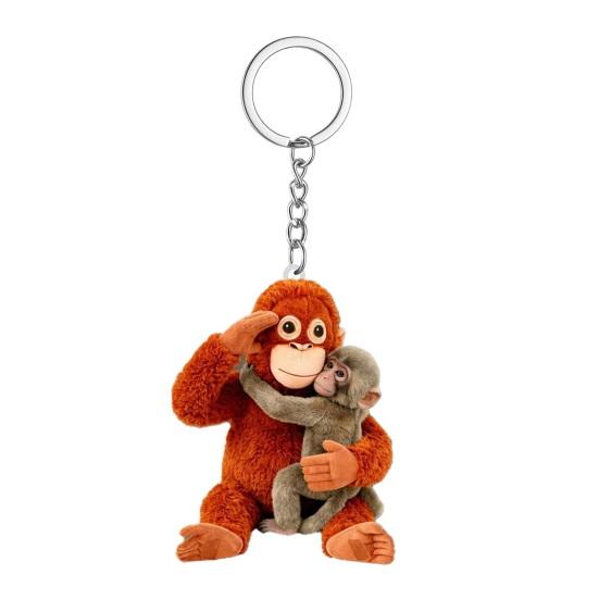 Keychain Pendant Protect Punch The Monkey Key Chain Bag Backpack Car Charm Small Keyring Mini Accessory