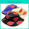 Gorra de Pescador Naruto Akatsuki de Mezcla de Algodón de Moda para Primavera y Verano Unisex