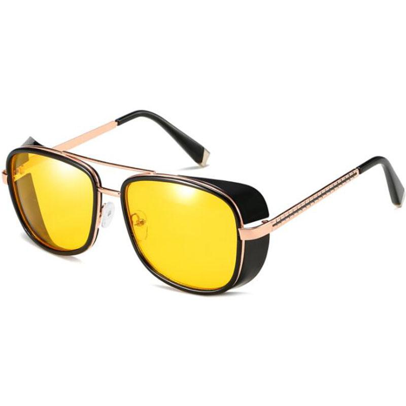 Men Vintage Metal Sunglasses Women Square Steampunk Sun Glasses -1.0 -2.0 -3.0 To -6.0