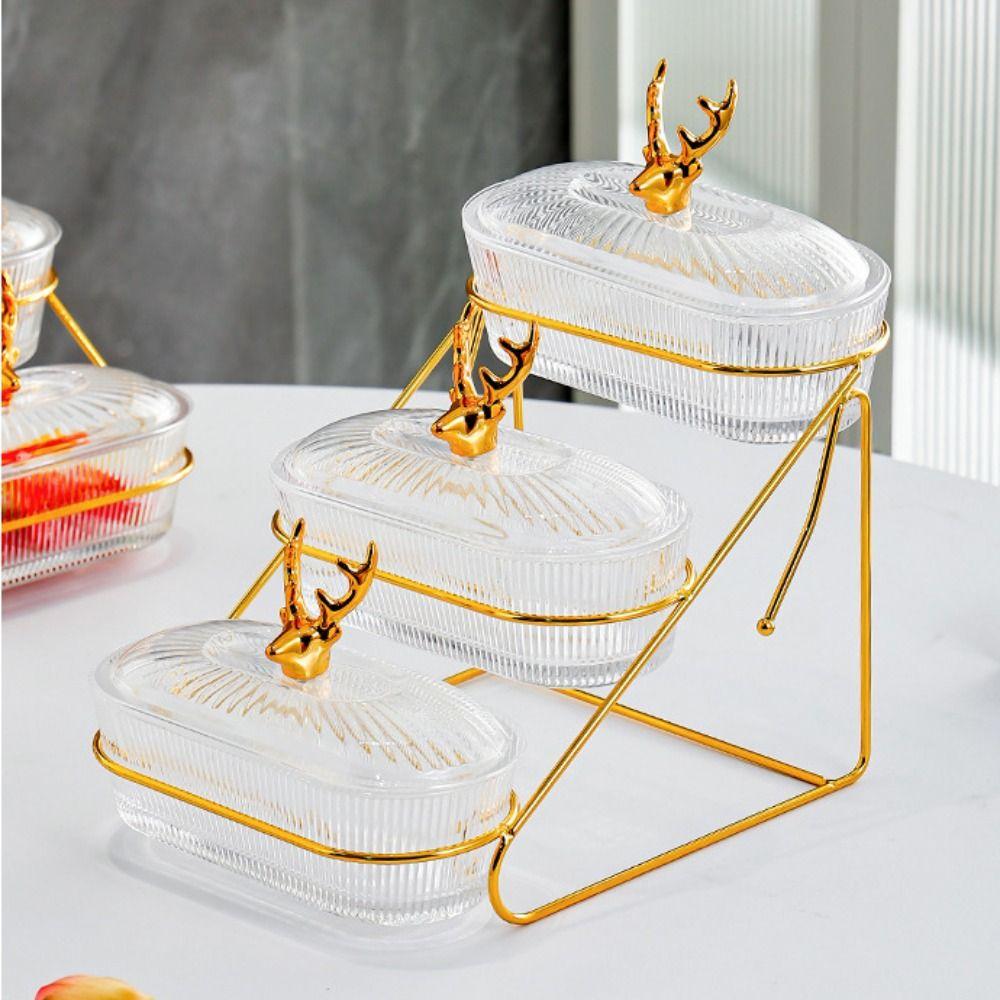 With Lid Fruit Tray Exquisite Storage Can Miscellaneous Organizer Snack Storage Box Dried Fruit