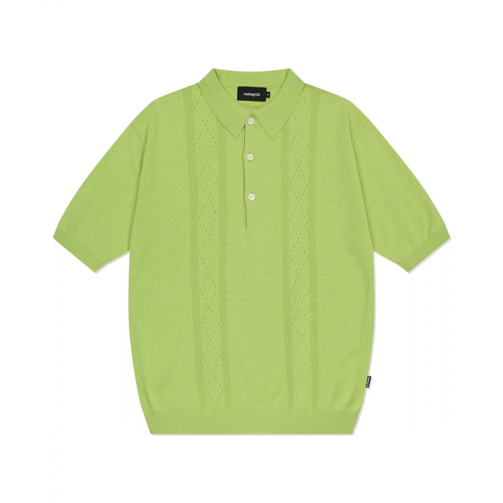 

MAHAGRID DIAMOND HALF KNIT POLO GREENMG2DMMK640A