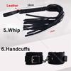 Beginner Friendly BDSM Bondage Set – 7 Pcs Cotton Rope Restraint Kit with Handcuffs Collar Gag Whip Couples Adult Play Toy
