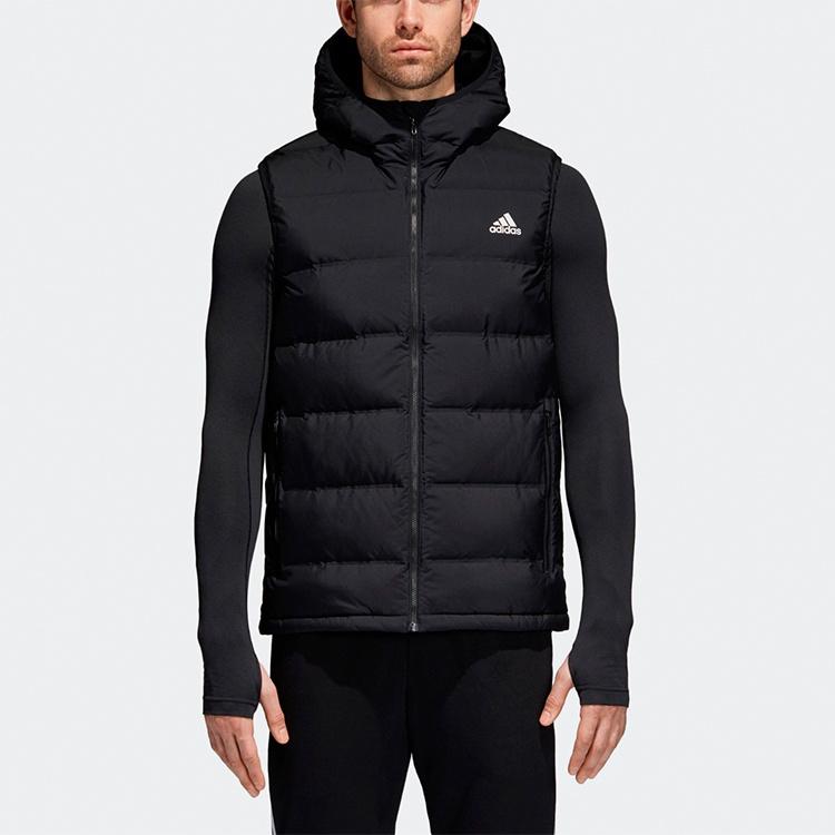 adidas Helionic Hooded Down Vest Men Black Men's BQ2006