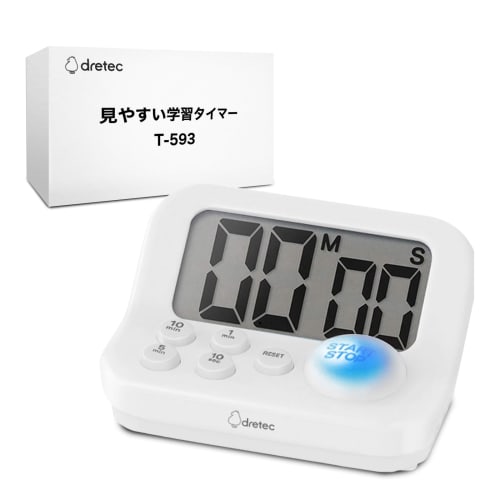 Dretec Learning Timer S, a study timer with a psychologically-based blue LED that improves concentration. Large screen, perfect for exams, qualificati