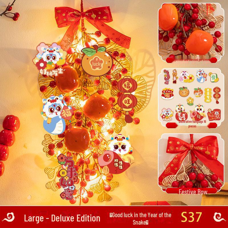 Fortune Fruit Pendant: Snake Year Spring Festival Decoration for Living Room
