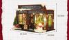 Jiate DIY Miniature House Christmas Wonderland Handmade Villa Model Kit Exquisite Holiday Gift for Women Men