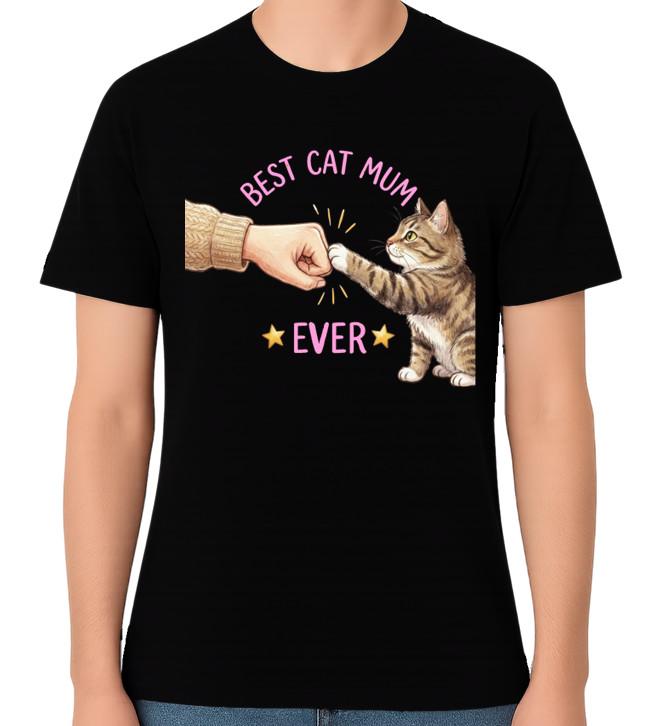 Best Cat Mum Ever T-Shirt Cute Cat Lover Mother Gift Graphic Unisex Tee S разноцветный