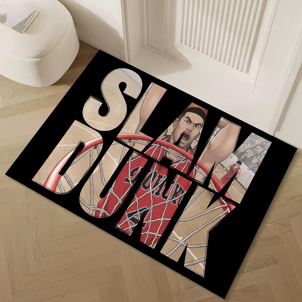 Bilibili SLAM DUNK Fußmatte Willkommens-Fußmatte Rutschfeste Bodenmatte Schlafzimmer Küche Bad Balkon Flur Teppiche Heimdekoration Teppich