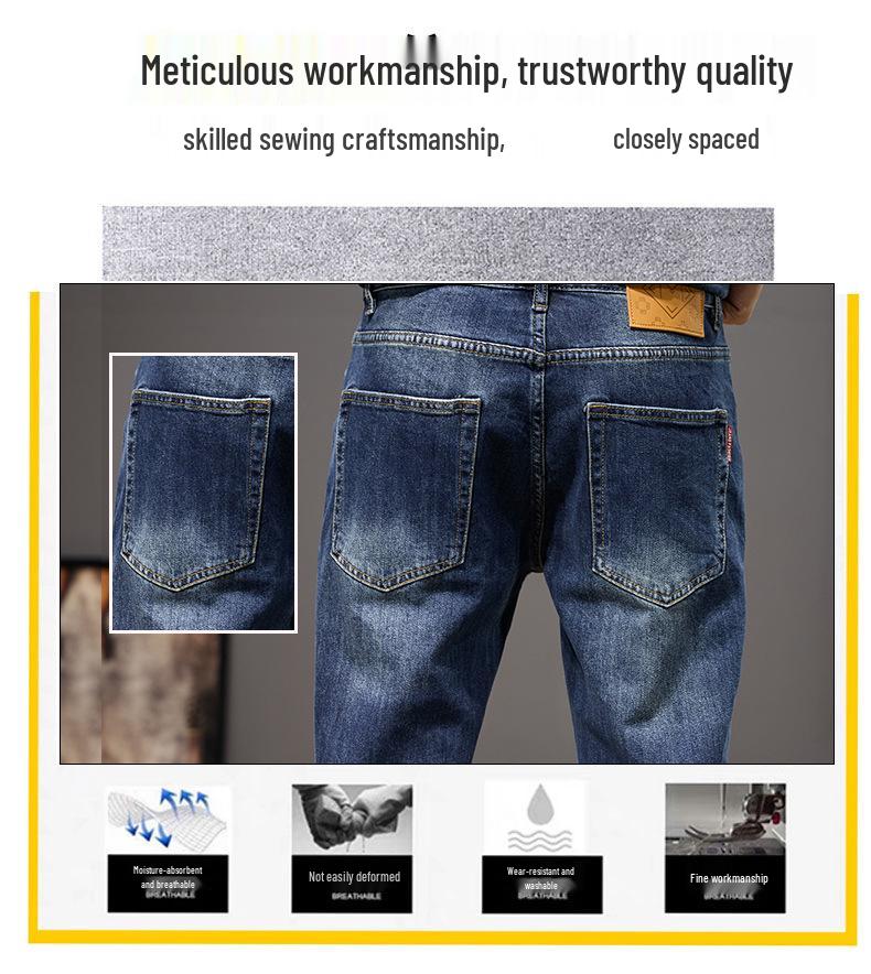 Traje Informal de Mezclilla para Hombre Otoño 2025 - Atractivo y Versátil, Conjunto Azul Completo con Etiqueta