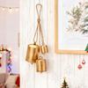 Christmas Ornaments Set Of 3 Christmas Bell Brass Cow Shabby Style Rustic Metal Hanging Giant Cow Bells Decor Christmas Gifts
