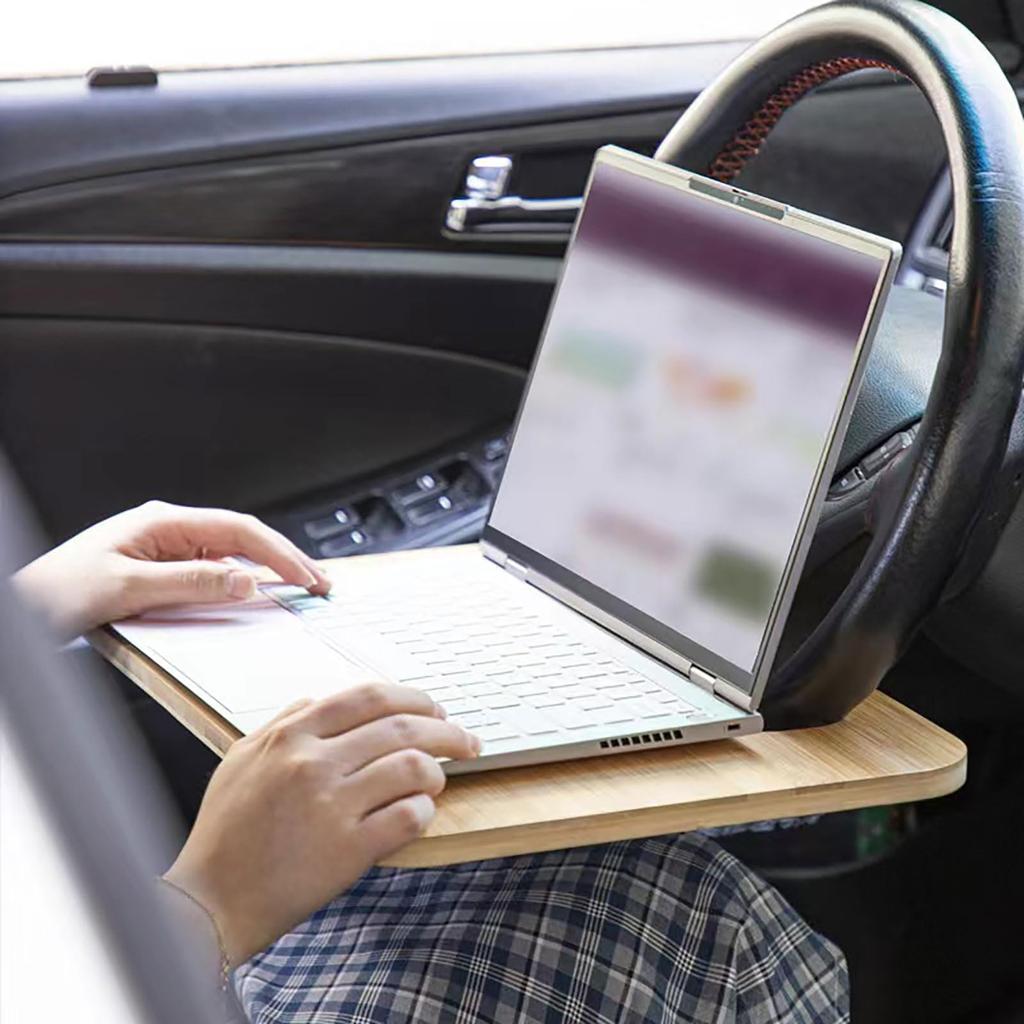 Quitoka Bamboo Car Steering Wheel Table Tray Desk (Made of Bamboo (43cm*30cm*1.5cm))