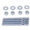 Carburetor Bolt 5/16" Thread Zinc Plated 3.5" Length 4-Piece Steel Carburetor Bolt Set