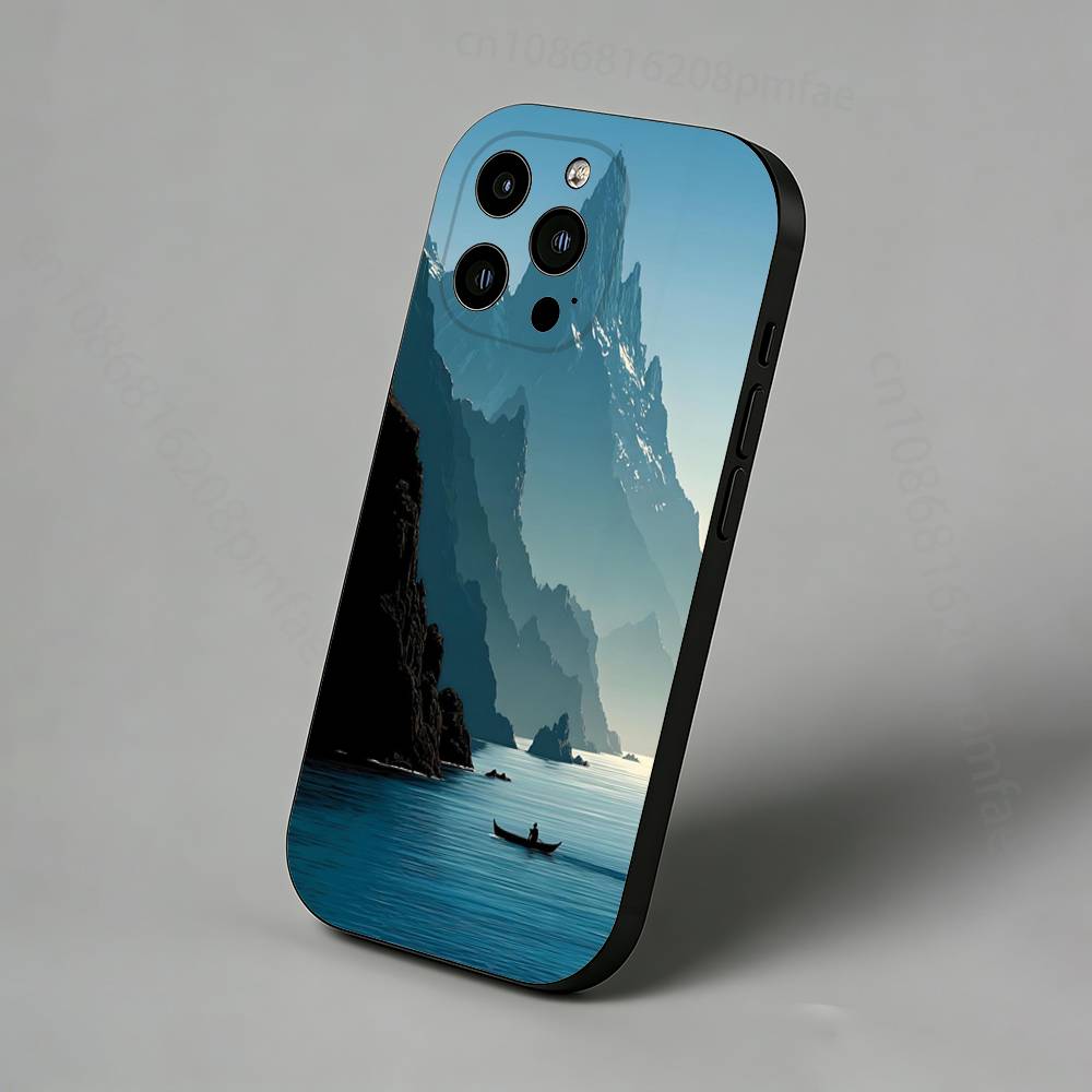 

Wilderness Mountain Ocean iPhone Case For 17 Air 16 Pro Max 16e 15 Plus 14 13 12 11 Back Protector Cover iPhone13mini