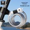 TOSUOD Taşınabilir Çelik Kablo Kilidi - Tek Döngülü Başlıklı Hırsızlığa Karşı Araba ve Bisiklet Tel Kilidi