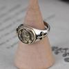 New Men's Ring Retro Praying Hands Open Prayer Creative Ring Fashion