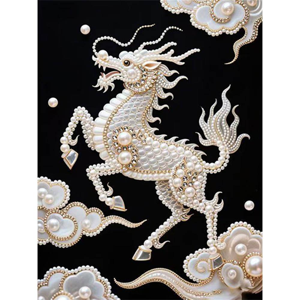 DIY Kylin Pearl Art Painting for Home Wall Decor Pearl Gem Paintings Picture Arts Craft  for Adults/Beginners Gift Idea Home Decor Without Frame