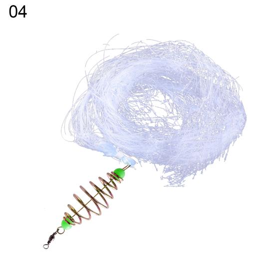 Nylon Fish Net Mesh Trapper Metal Spring Hook Shoal Netting Fishing Gear Tackle