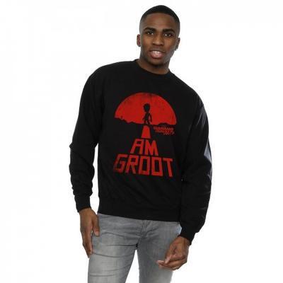 Mens Guardians Of The Galaxy I Am Groot Red Sweatshirt