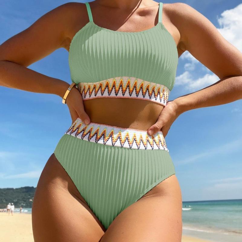 New Bikini Fashion Women's Split Sleeveless Swimsuit with Chest Pad Swimsuit Fashion Bikini