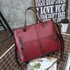 Women Vintage Zipper Rivet Pocket Casual Single Shoulder Bag