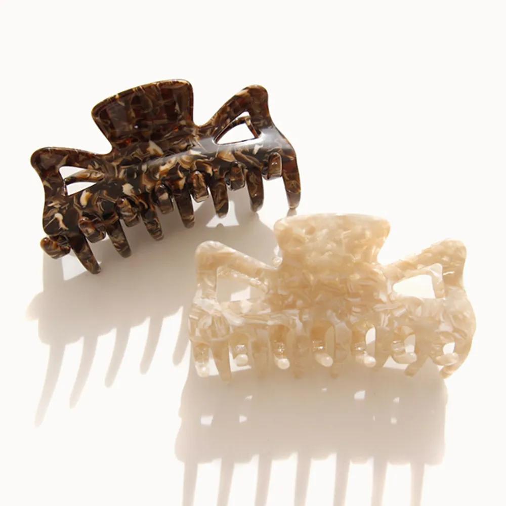 J Lauren H0542 Celluloid Hair Clip beige