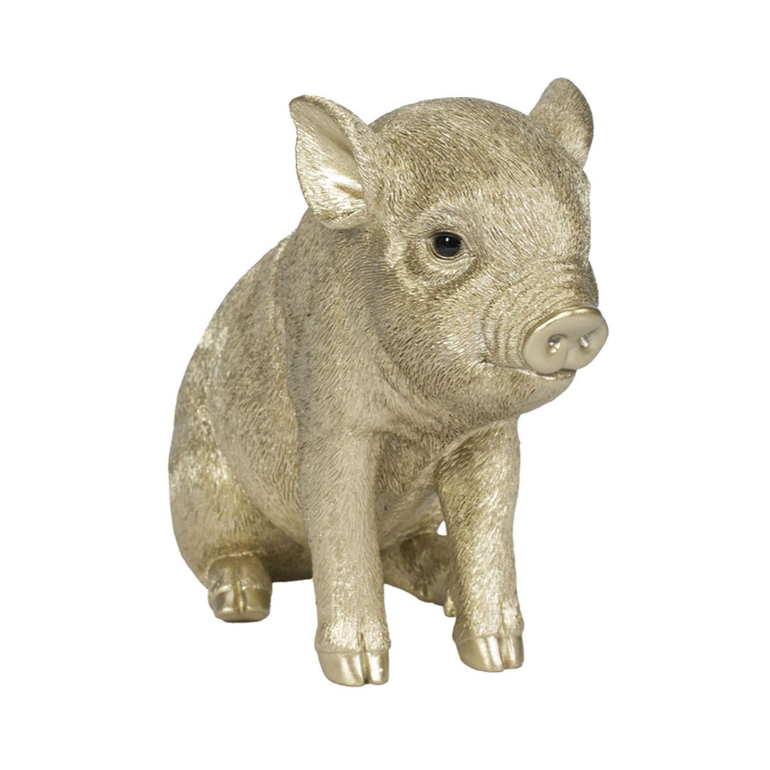 

Ubia Sitting Golden Pig 19 x x 15 cm Doll Figurine Ornament Animal Garden Decor Pig (Medium) 8.3 H12254-12