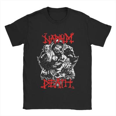Pánské tričko Napalm Death Novelty Tričko z čisté bavlny Tričko s krátkým rukávem Tričko s výstřihem Oblečení Nadměrná velikost