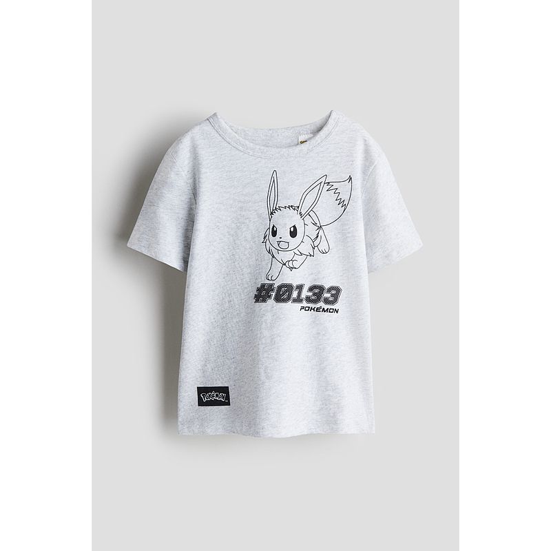 

[Серия Покемон] Детская одежда HM Футболка для мальчиков 2025 Осень Новое поступление Хлопок Короткий рукав Топы 1117462