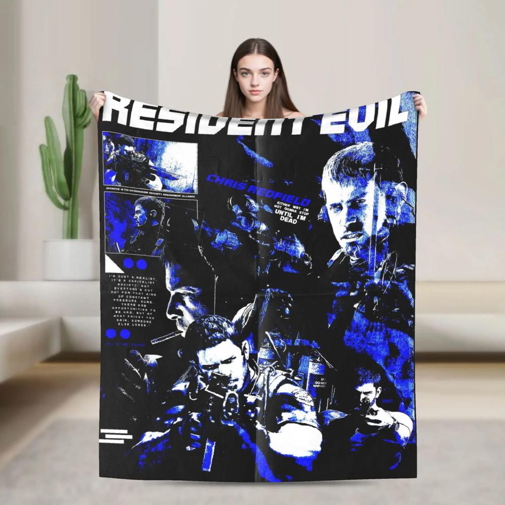 Warm Soft Flannel Throw Blanket for Kids and Adults Travel Blanket with Cool Prints of Resident Evil Umbrella Corporation Aesthe