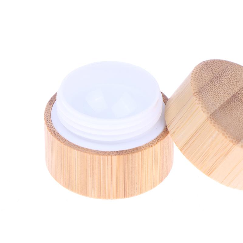 5-100G Naturlig Bambuflaska Krämburk Nagellack Maskkräm Påfyllningsbar Tom Kosmetisk Sminkbehållare Flaska Förvaringslåda